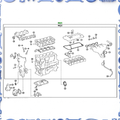 Partial engine assembly for Toyota 04111-37561