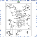 Engine overhaul gasket kit for Toyota 04111-37501