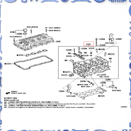 Cylinder head for Toyota 11201-75054