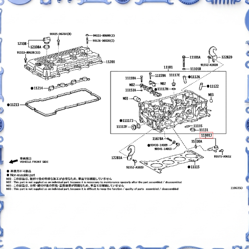 Cylinder head for Toyota 11201-75054