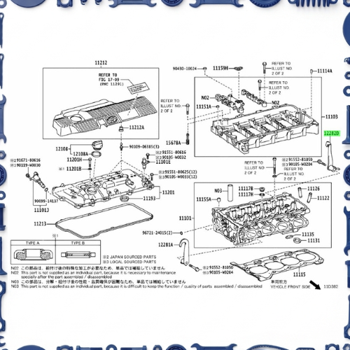 Cylinder head for Toyota 11115