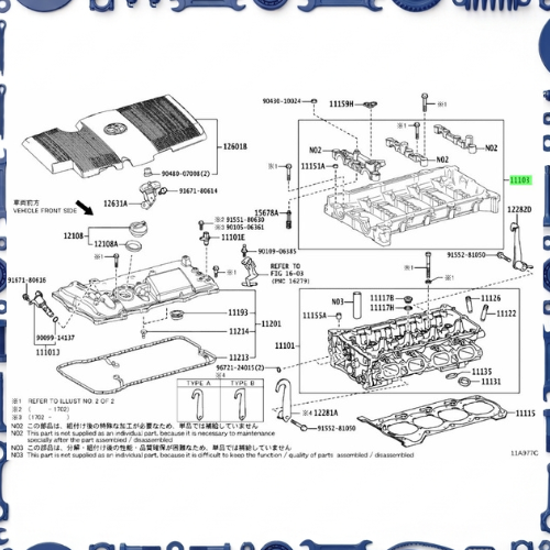 Cylinder head for Toyota 11115