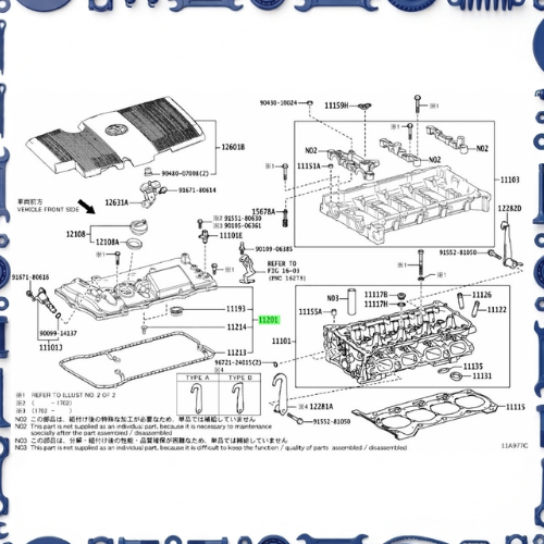 Cylinder head for Toyota 11115