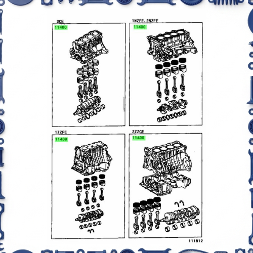 11400 - BLOCK ASSY, SHORT 11400-21190 11400 (IRRG)