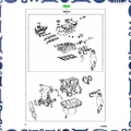 Engine overhaul gasket kit for Toyota 04111 - 21241