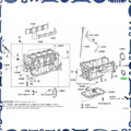 Cylinder block for Toyota  11361J - COVER, FLYWHEEL HOUSING UNDER