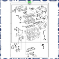 Engine overhaul gasket kit for Toyota 04111-21247
