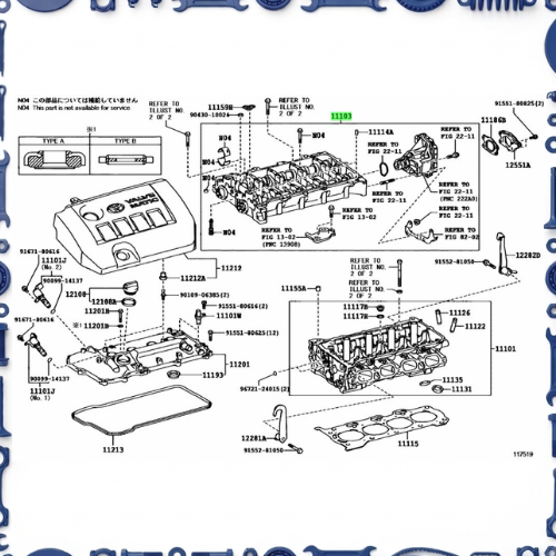 Cylinder head for Toyota 11122-31041
