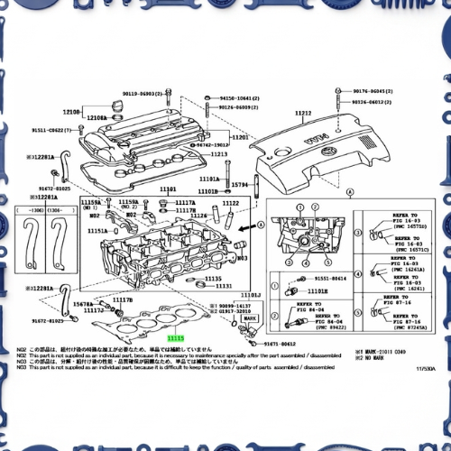 Cylinder head for Toyota 11122-31041