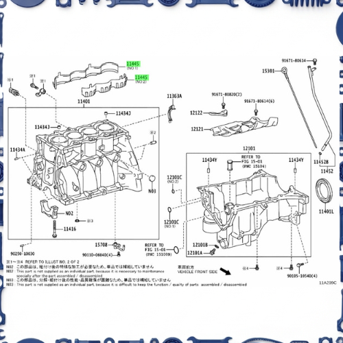 Cylinder block for Toyota 11445-47020
