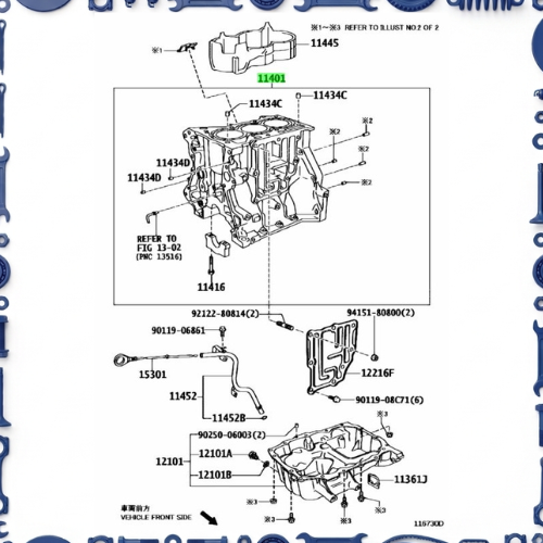 Cylinder block for Toyota 11445-47020
