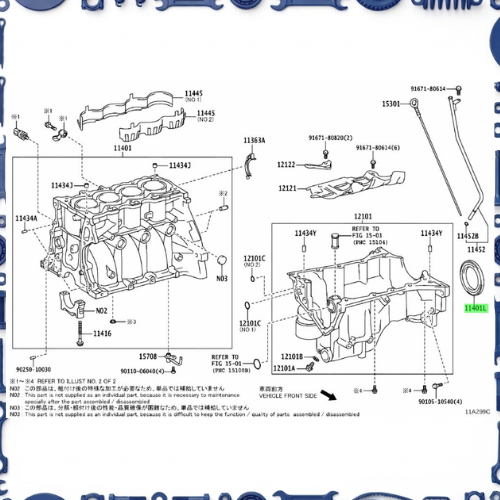 Cylinder block for Toyota 11445-47020