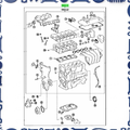 Engine overhaul gasket kit for Toyota (04111-21322)  (04112-21321)