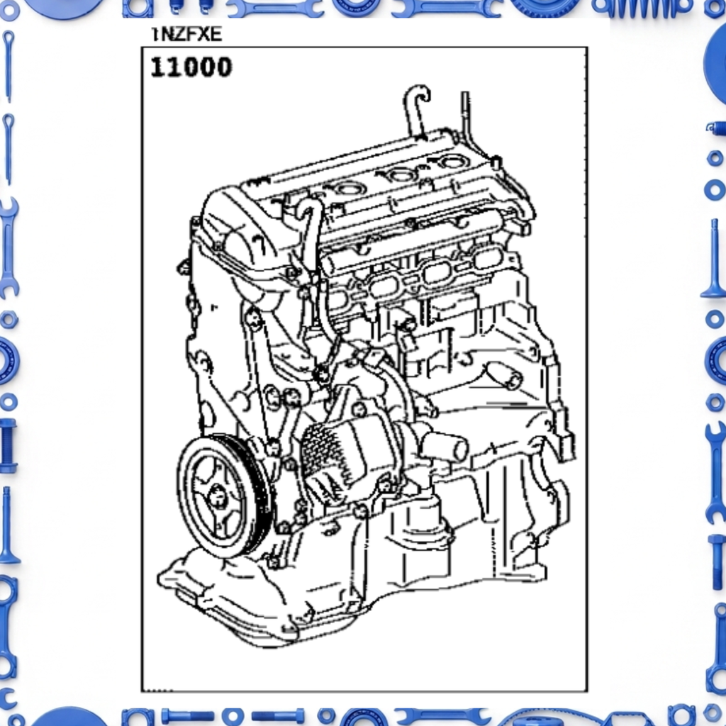 Toyota Aqua, NHP10-AHXCB Partial Engine Assembly