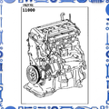 Toyota Aqua, NHP10-AHXCB Partial Engine Assembly