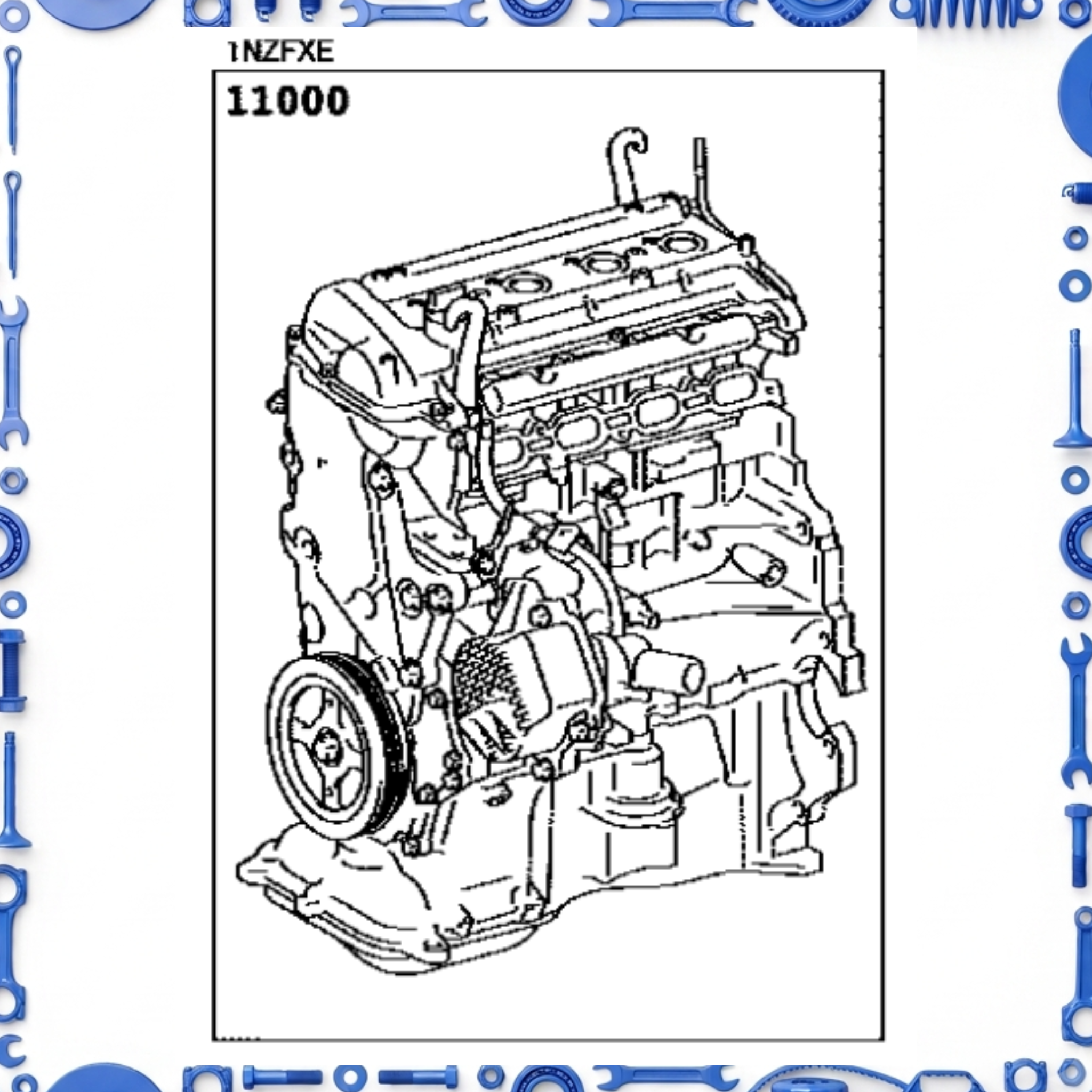 Toyota Aqua, NHP10-AHXCB Partial Engine Assembly