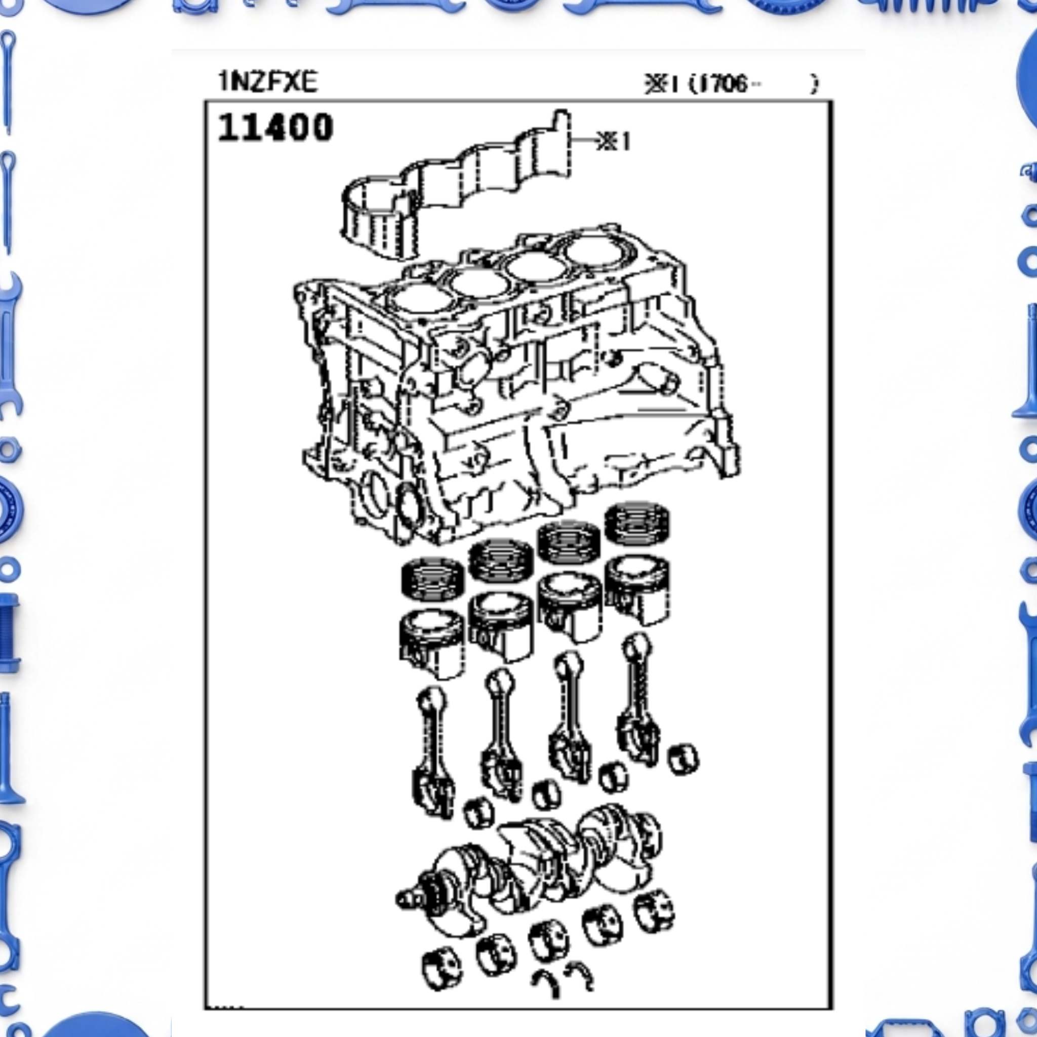 Toyota Aqua (NHP10-AHXCB) Short Block Assembly