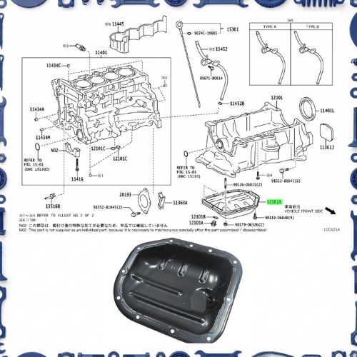 Toyota Aqua (NHP10-AHXCB) Cylinder Block