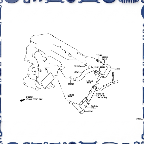 Toyota Aqua (NHP10-AHXCB) Ventilation Hose